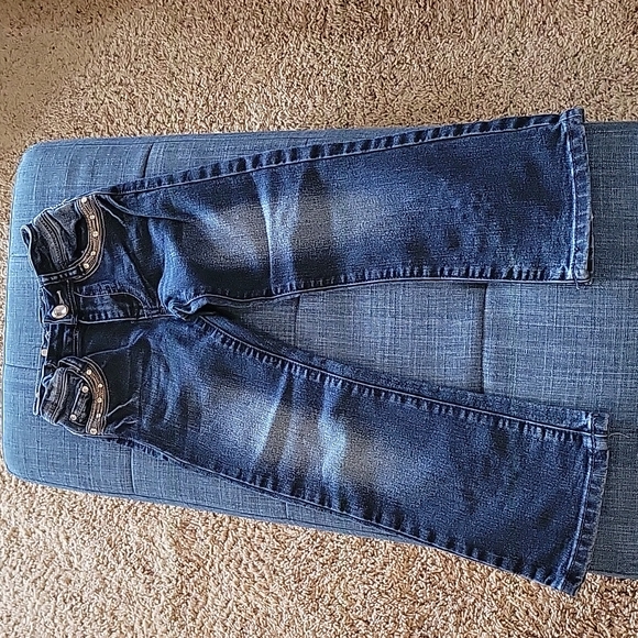 Girls Size 5 bootcut bling jean - Picture 2 of 5